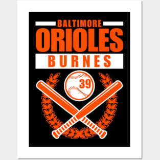 Baltimore Orioles Burnes 39 Baseball Retro Posters and Art